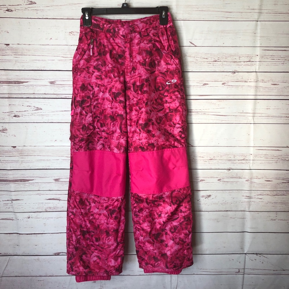 Champion Girls Pink Roses Snow Ski Snowboard Pants